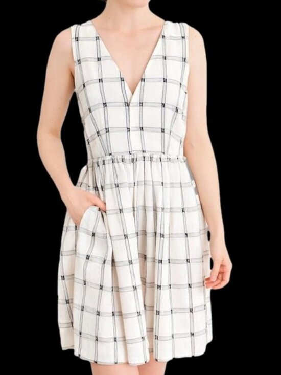 OshKosh B'gosh Dresses & Skirts - Vintage OshKosh Womens Dress 8 Cottage Country Prairie Blue‎ White Windowpane